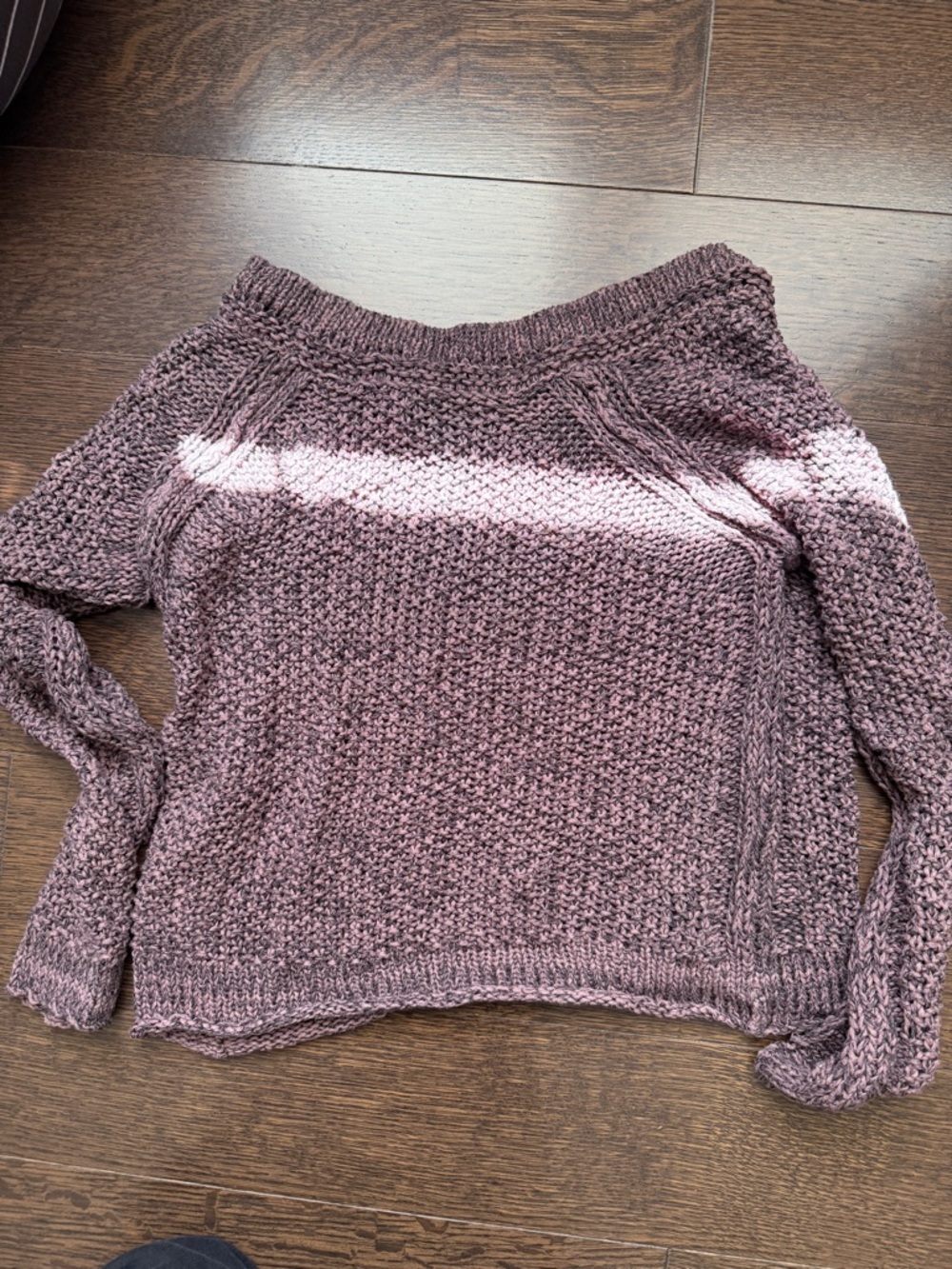 Free People Off-the-Shoulder Chunky Knit Sweater - Dusty Mauve
